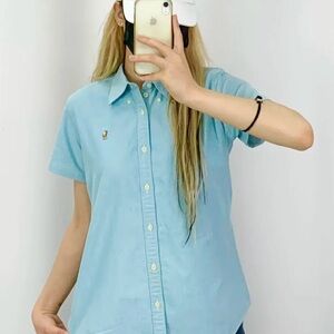 Polo by Ralph Lauren Women's Button Down Oxford Shirt size small - short sleeve